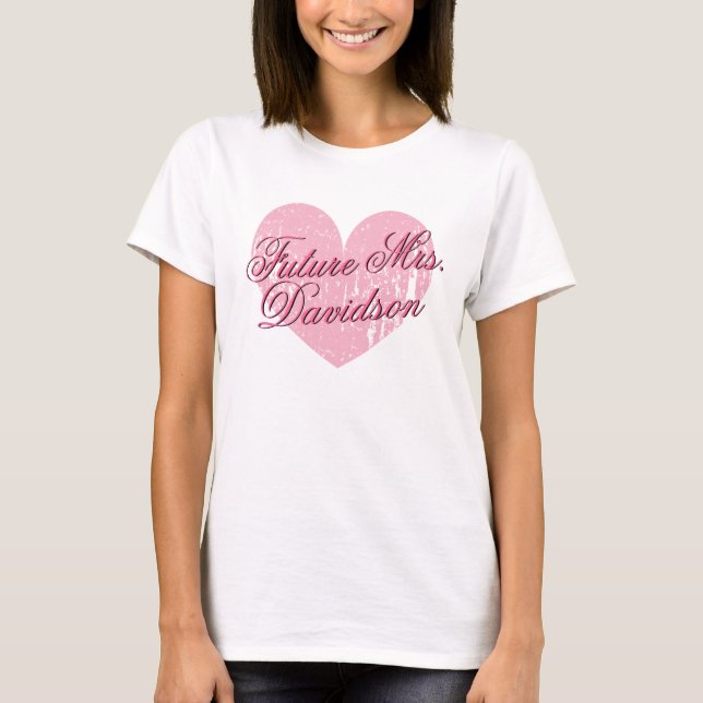 Avenir à coeur mignon Mme t-shirt pour la fête d'e (Devant)