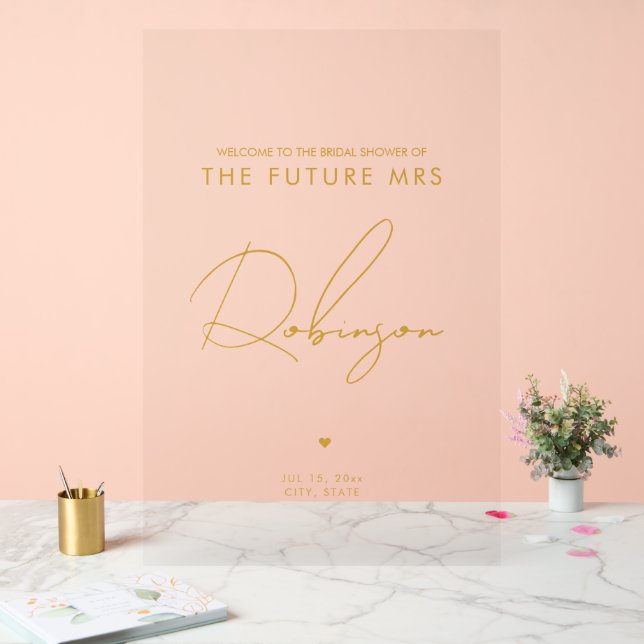 AVENIR MINIMUM MRS Fête des mariées Welcome Gold (Mariage)