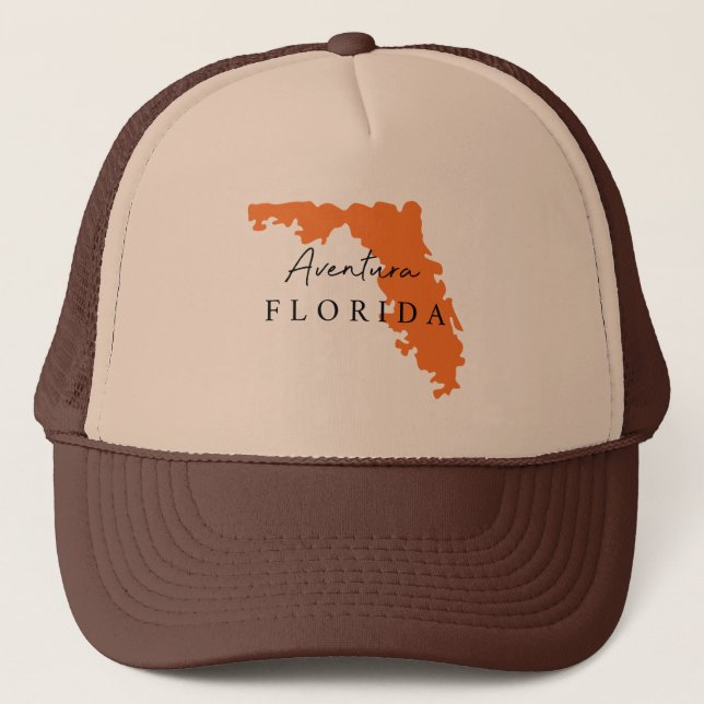 Aventura Florida Gift Clothing USA State Town Cap (Front)