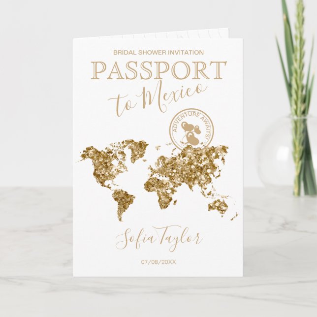 Aventure Attente Carte de passeport Fête des marié (Devant)