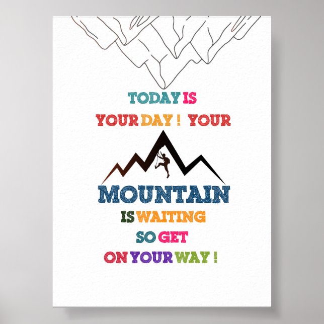 Aventure Await - Poster pour enfants motivationnel (Devant)