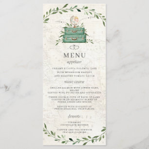 Aventure Commence Bagages Vert Carte Douche Menu