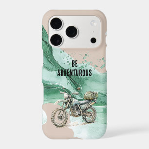 Aventure en moto vert crème