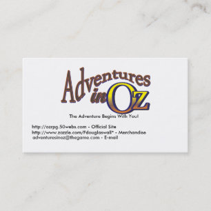 Aventures dans l'once - cartes de visite