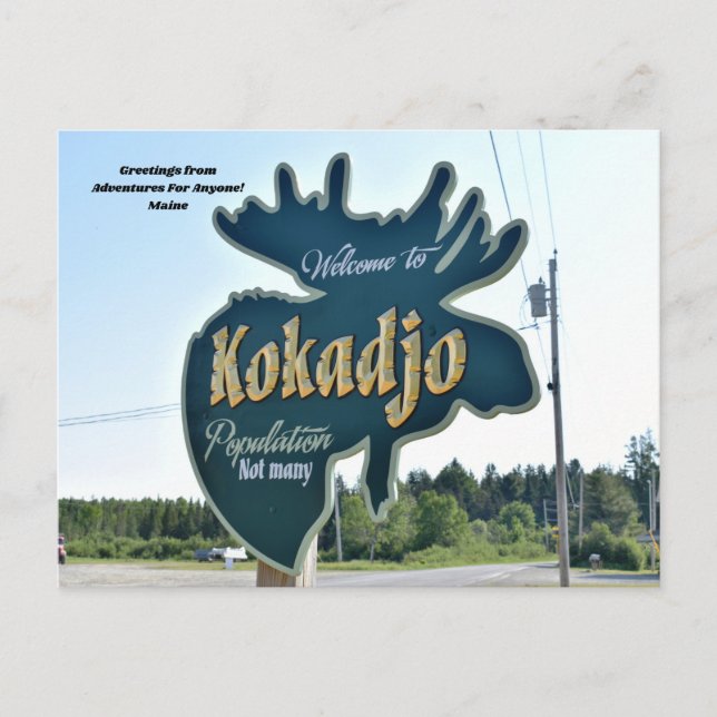 Aventures pour n'importe qui Kokadjo, carte postal (Devant)