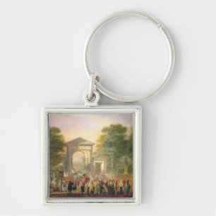 Avenue before the Botanical Gardens in Madrid, 178 Keychain