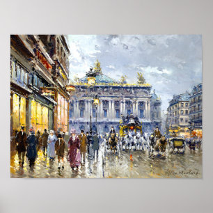 Avenue de l'Opera by Antoine Blanchard Poster