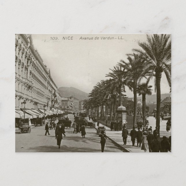 Avenue de Verdun, Nice, France Vintage Postcard (Front)