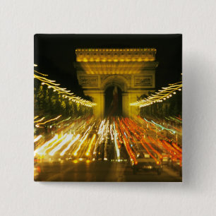 Avenue des Champs-Elysees, Arch of Triumph, 2 Inch Square Button