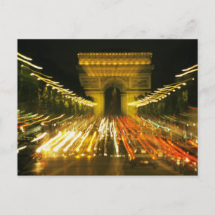 Avenue des Champs-Elysees, Arch of Triumph, Postcard