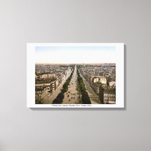 Avenue des Champs-Élysées Paris, France c1904 Canvas Print