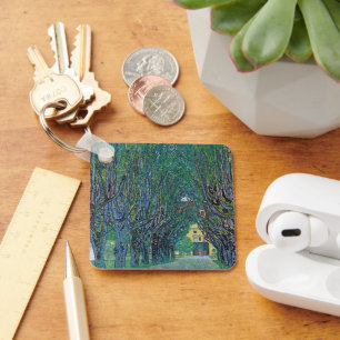 Avenue In Schloss Kammer Park by Gustav Klimt Keychain