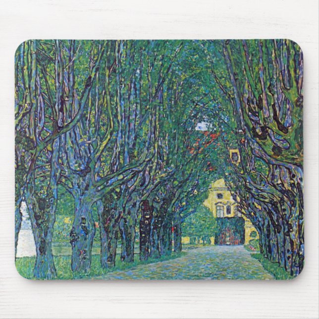Avenue In Schloss Kammer Park by Gustav Klimt Mouse Pad (Front)