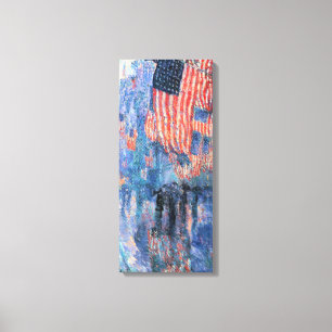 Avenue in the Rain by Childe Hassam, Vintage Art Canvas Print
