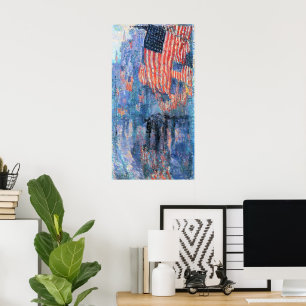 Avenue in the Rain by Frederick Childe Hassam Poster