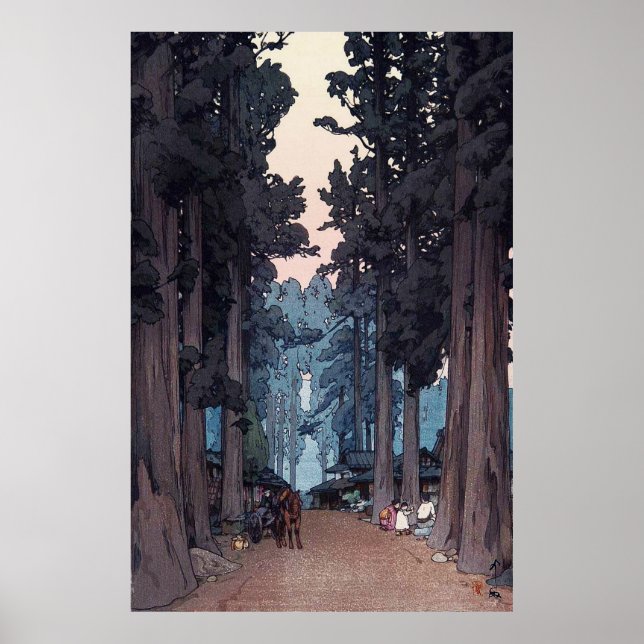 Avenue of Japanese Cedar Trees Repro. Art Poster (Front)