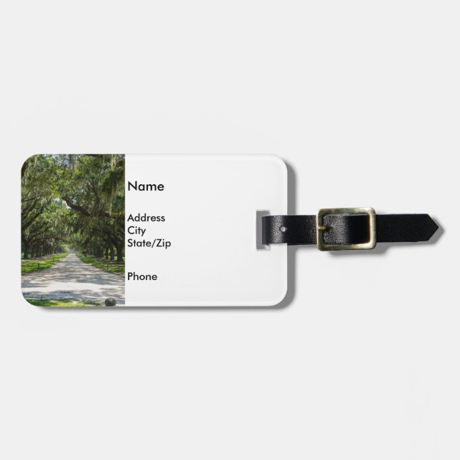 Avenue Of Oaks Luggage Tag (Front Horizontal)