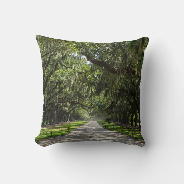 Avenue Of Oaks Throw Pillow (Front)