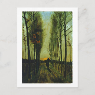 Avenue of Poplars at Sunset, Vincent van Gogh Postcard