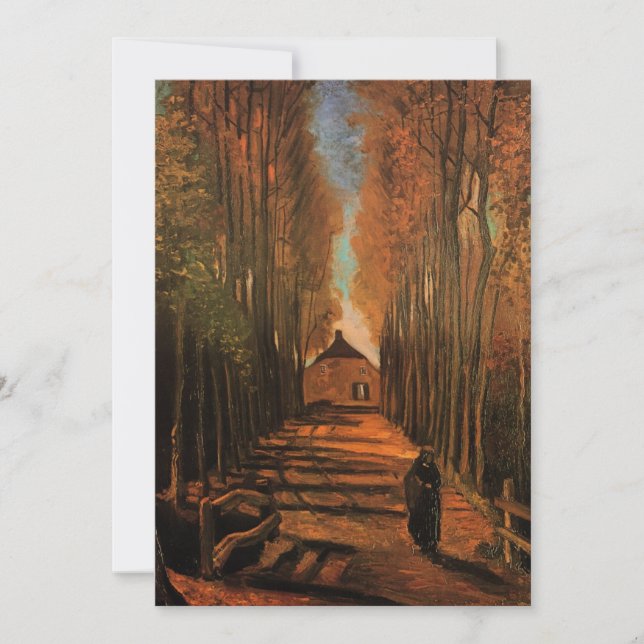 Avenue of Poplars in Autumn by Vincent van Gogh (Front)