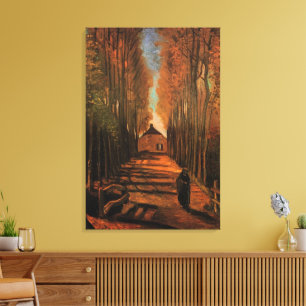 Avenue of Poplars in Autumn by Vincent van Gogh Canvas Print