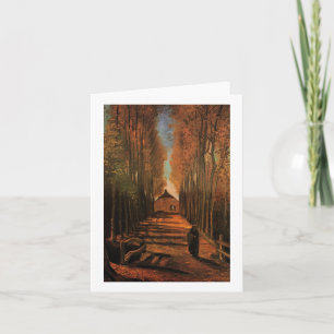 Avenue of Poplars in Autumn Van Gogh Fine Art Card