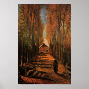Avenue of Poplars in Autumn, Vincent van Gogh. Im Poster