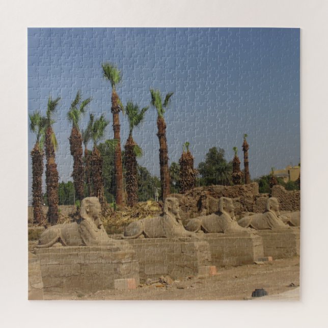 Avenue of Sphinxes - Ancient Egypt Jigsaw Puzzle (Vertical)