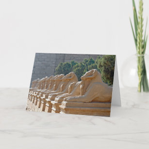Avenue of Sphinxes in Karnak Temple - Egypt Card
