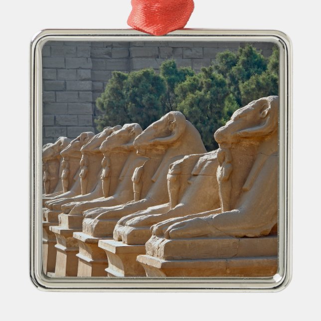 Avenue of Sphinxes in Karnak Temple - Egypt Metal Ornament (Front)