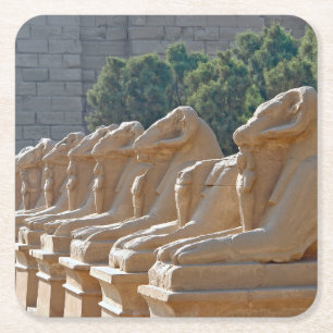 Avenue of Sphinxes in Karnak Temple - Egypt Square Paper Coaster