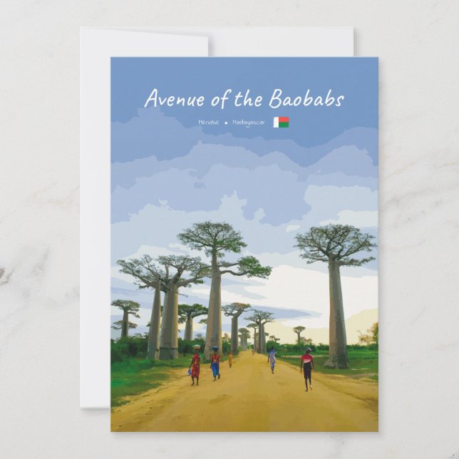 Avenue of the Baobabs, Madagascar - Landscape Invitation (Front)