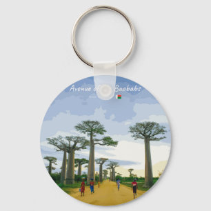 Avenue of the Baobabs, Madagascar - Landscape Keychain
