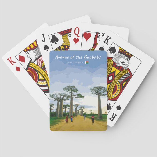 Avenue of the Baobabs, Madagascar - Landscape Playing Cards (Back)
