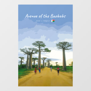 Avenue of the Baobabs, Madagascar - Landscape Window Cling