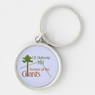 Avenue of the Giants Keychain