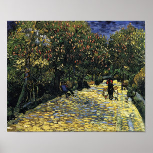 Avenue with Chestnut Trees at Arles, Van Gogh Poster