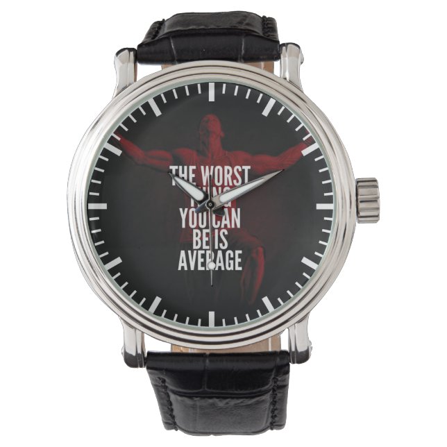 AVERAGE - Bodybuilding Workout Motivational Watch (Front)