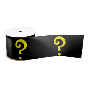 Average question mark reason satin ribbon