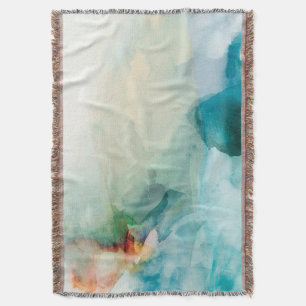 Aversion - Blue Watercolor Throw Blanket