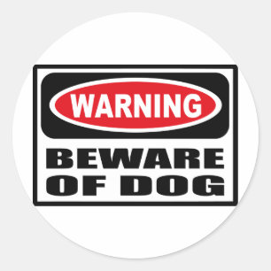 Avertissement ATTENTION DE CHIEN Sticker
