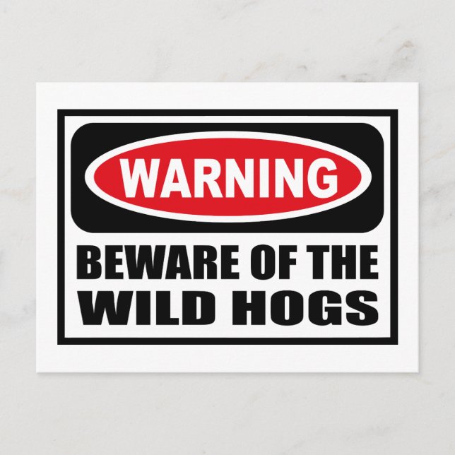 Avertissement ATTENTION DE LA CARTE Postale WILD H (Devant)