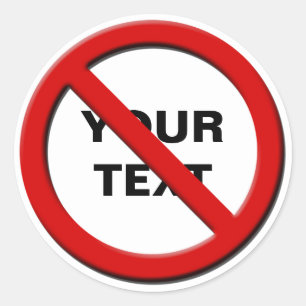 Avertissement Aucun symbole Petit autocollant pers