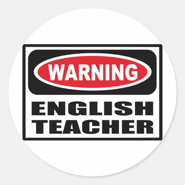 Avertissement Autocollant ENSEIGNANT ANGLAIS (Devant)