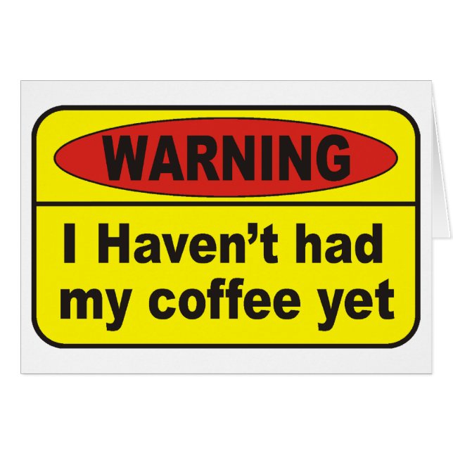 Avertissement - café (Devant horizontal)