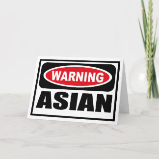 Avertissement Carte de voeux ASIE
