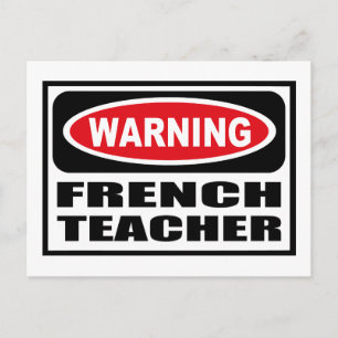 Avertissement Carte postale ENSEIGNANT FRANÇAIS