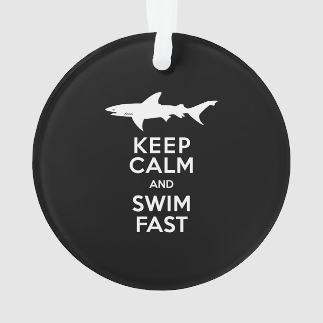 Avertissement drôle de requin - gardez le calme et (dos)