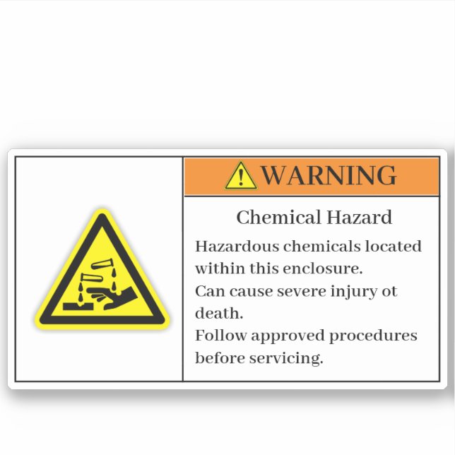 Avertissement Étiquette de danger chimique C2 (Devant)