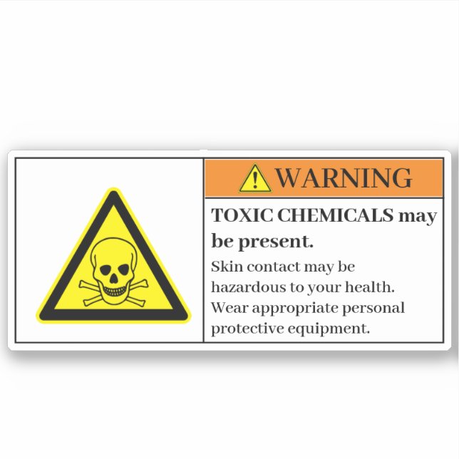 Avertissement Étiquette de produits chimiques toxi (Devant)